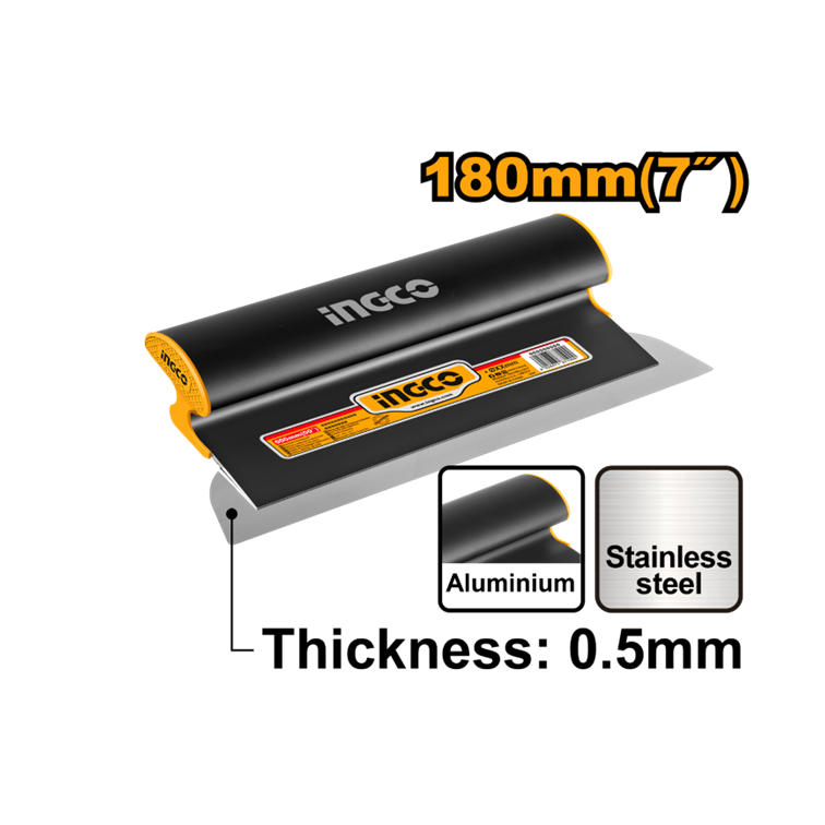 DESEMPENADEIRA ACO INOX P/MASSA CORRIDA 180MM INGCO HSCL00701