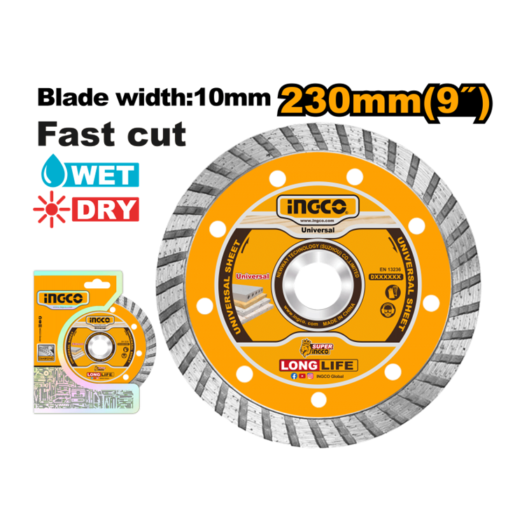 DISCO DIAMANTADO 230MM INGCO DMD032302